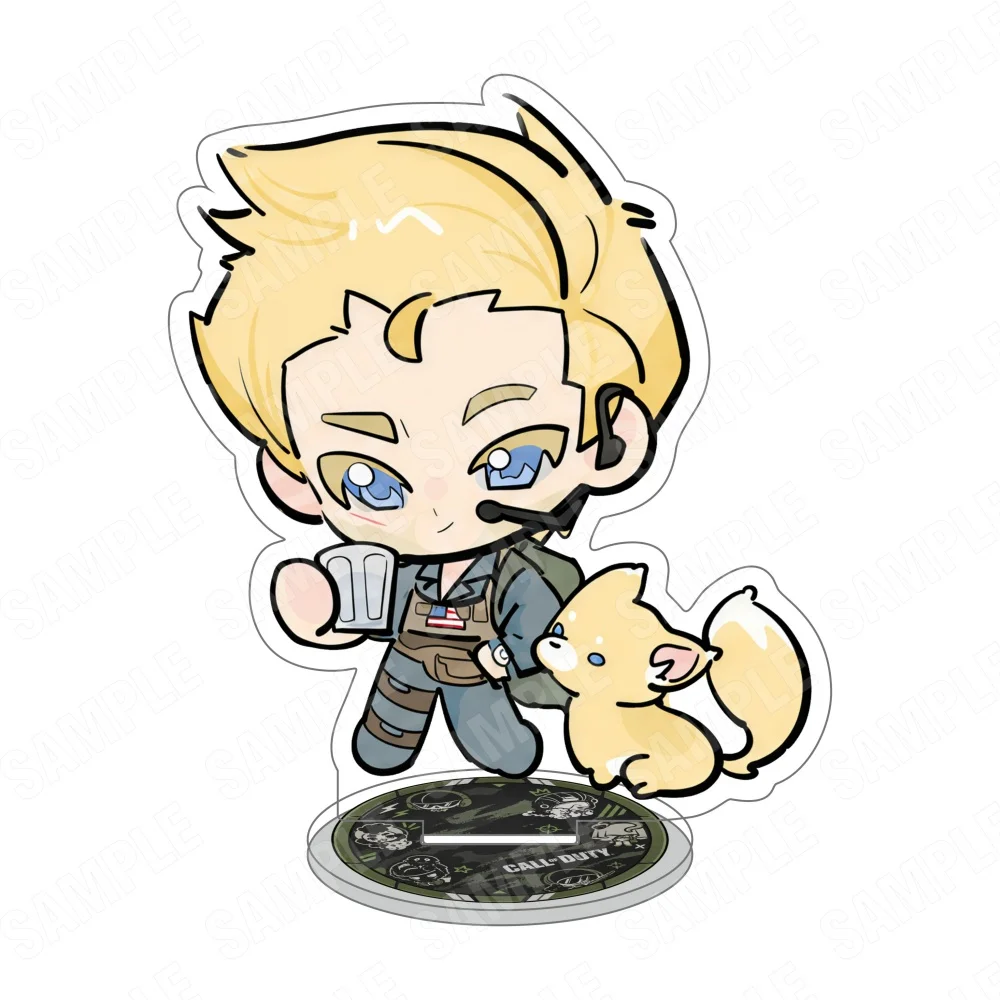 Call of Duty Game Acrylic 10CM Double Sided Stand Keychain Ghost Soap Konig Price Chibi Cat Ver. Desk Decor Gift for FPS Fans