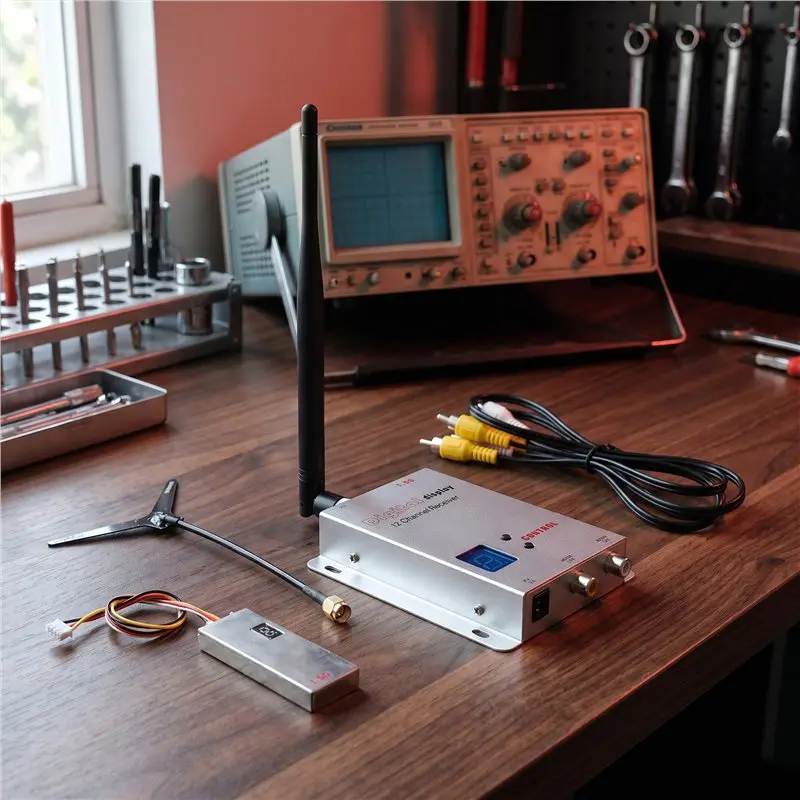A84F-For FPV For FPV Long Range RC Drone 1.5G 2W VTX+ 1.5G VRX Kit 12CH 2000Mw For FPV Video Transmitter Receiver
