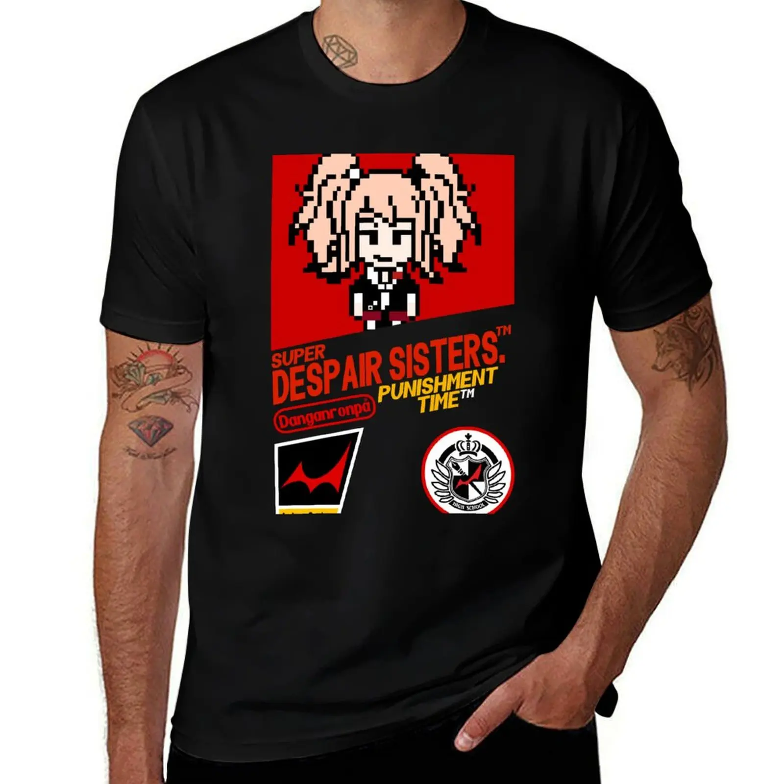 Super Despair Sisters-Danganronpa Parody T-Shirt Relaxed Fit Casual Short Sleeve Top T-Shirt