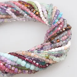 Natural Stone Beads Garnet Crystal Small Cube Beads Sugar Shape Beads 8 10mm For Bracelet Necklace Jewelry Making