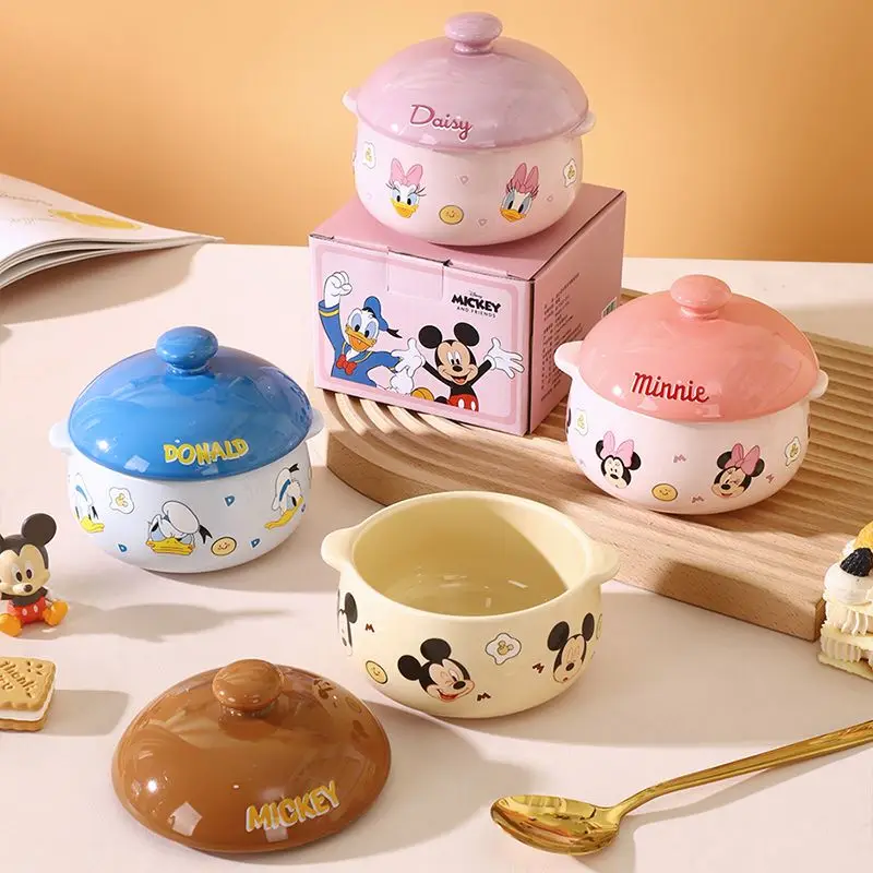 

Kawaii MINISO Disney Anime Ceramic Girls Home Stew Cup Cute Cartoon High Temperature Launched Tableware Lovely Gifts Toys