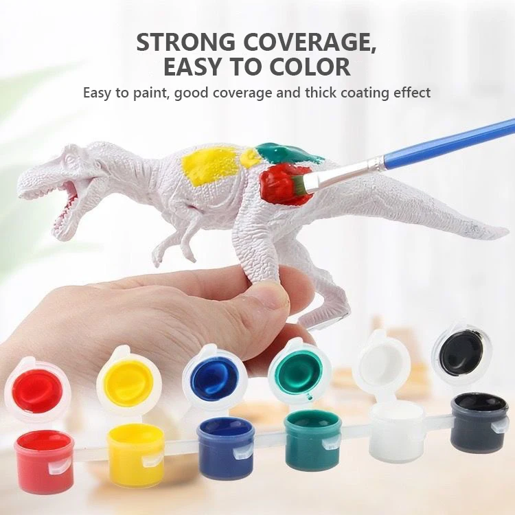 Dinosaur Toys Painting Set Dinosaur Crafts for Kids Paint Art Sets for Kids with 6 Dinosaur Paint Your Own Kit for 3-7 Years