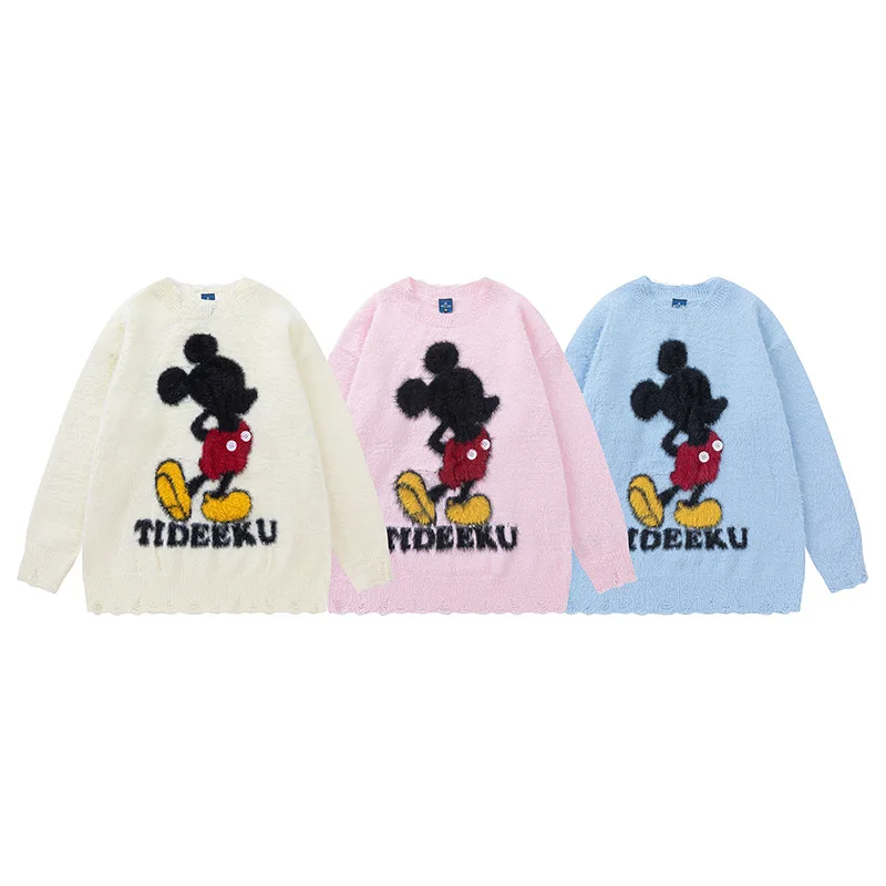 

Spring and Autumn 2024 New Fashion Crew Neck Sweater Couple Loose Shoulder Casual Versatile Top