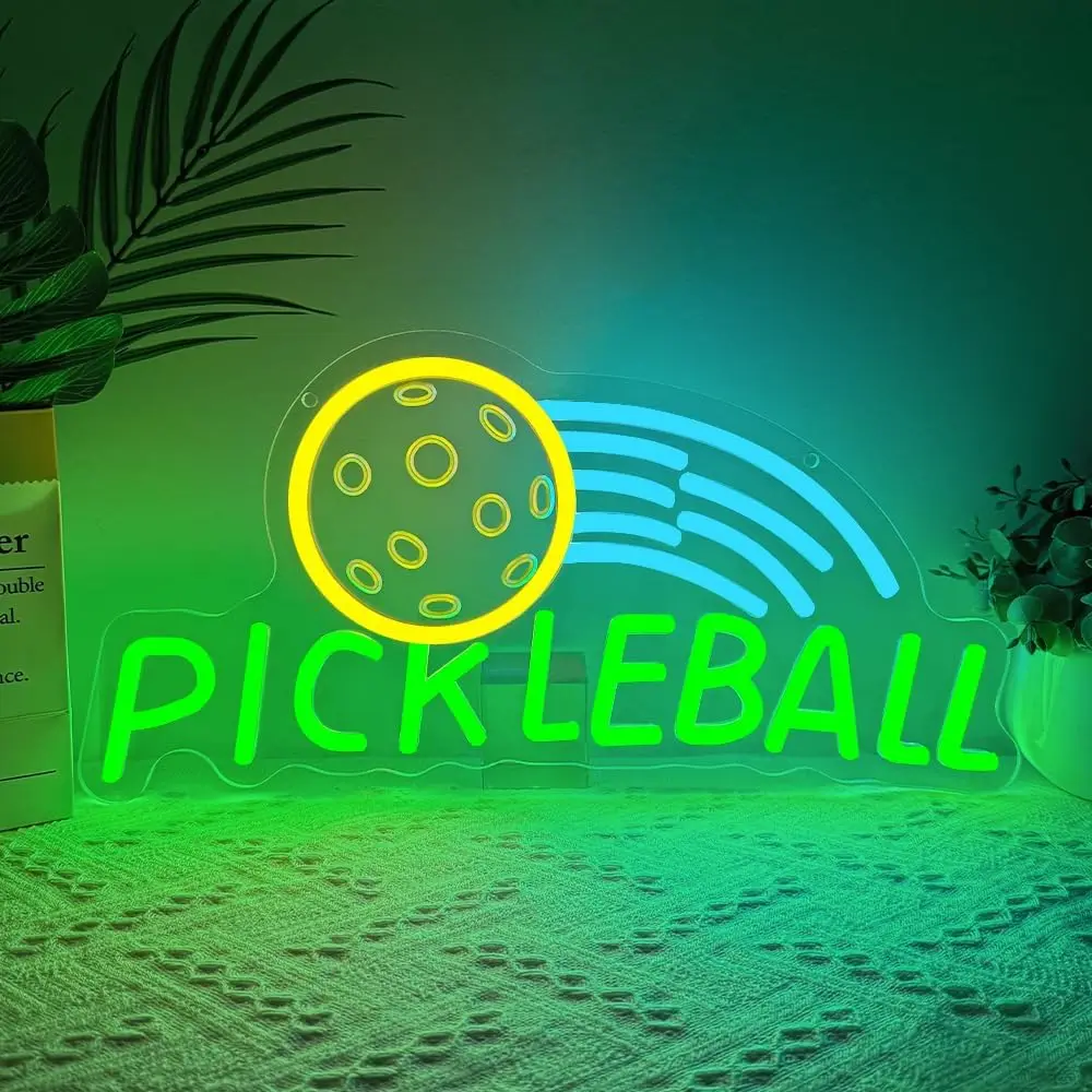 

Pickleball Neon Sign USB Powered LED Light for Bar Sport Club Party Gaming Room Bedroom Aesthetic Decoration Gift Art Wall Light