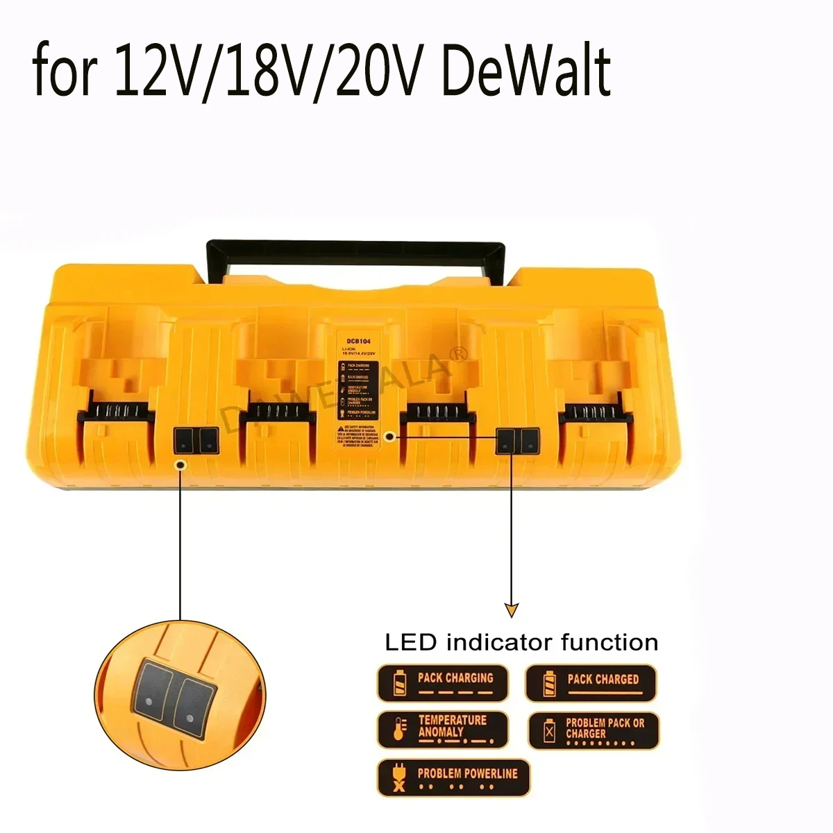 

14.4V 18V 20V Lithium Battery Charger 100% for Dewalt DCB203 DC B204 DCB205 DCB206 DCB118 DCB1418 DCB140 DCB183 DCB200