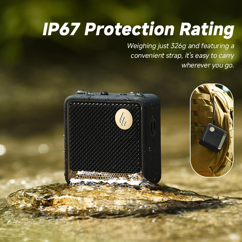 Edifier ES20 مكبر صوت بخاصية البلوتوث قابل للنقل مكبر صوت لاسلكي IP67 مقاوم للماء تأثيرات ضوئية مكبرات صوت خارجية جهير عميق مع ميكروفون