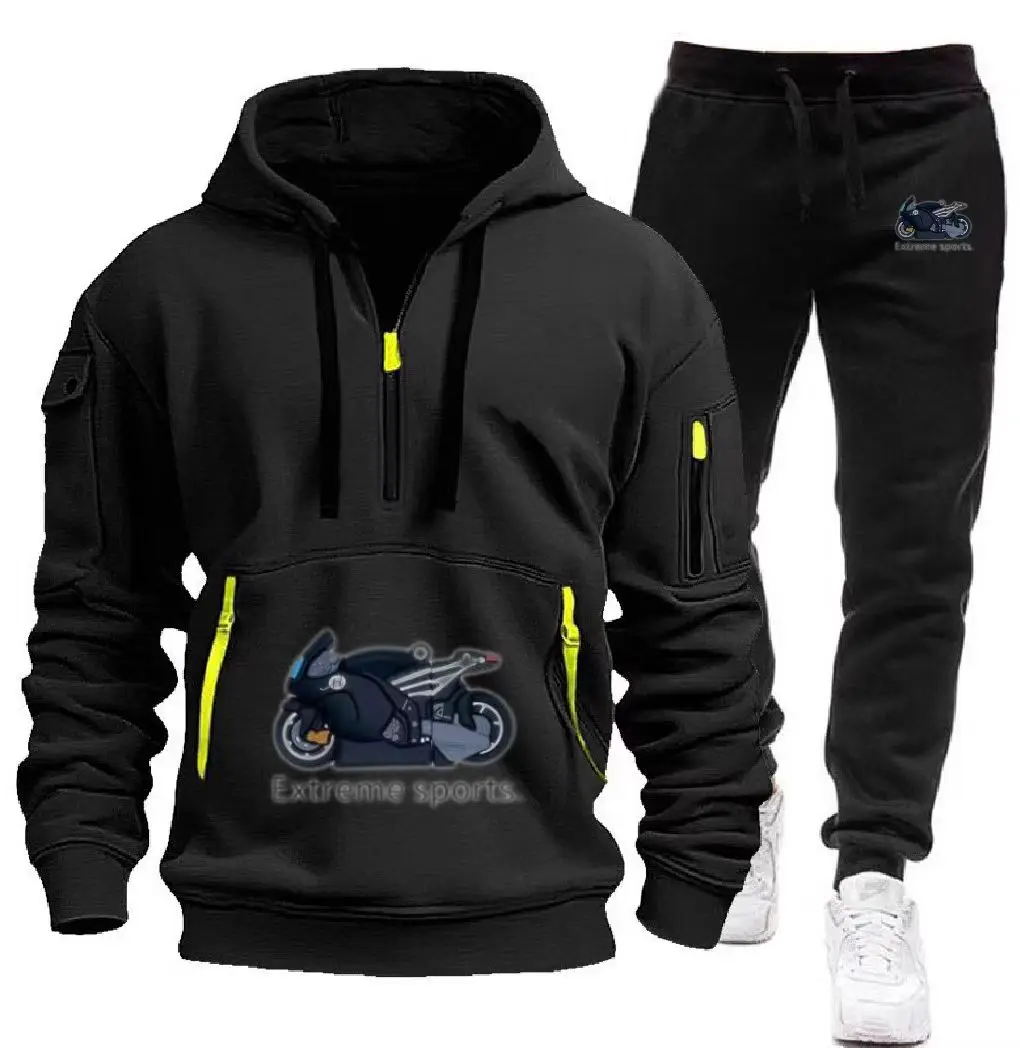 Streamer hoodie plus fleece print casual sports hoodie men's suit motorcycle icon