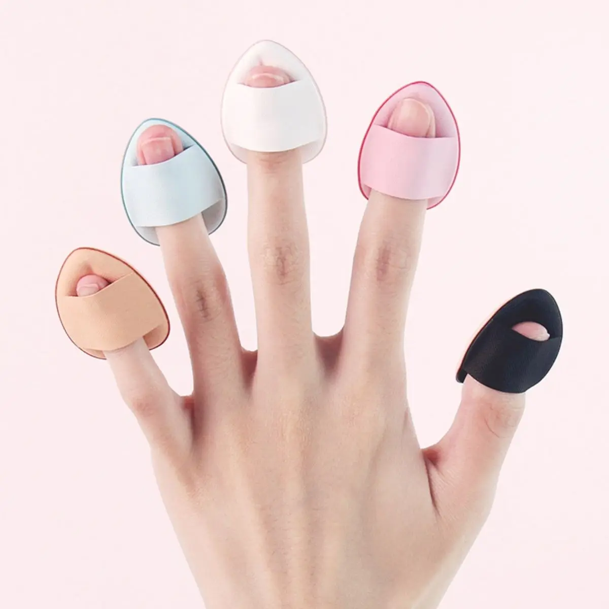 5Pcs 핑거 퍼프 미니 메이크업 퍼프 파운데이션 컨실러 아이섀도우 뷰티 메이크업 도구에 적합