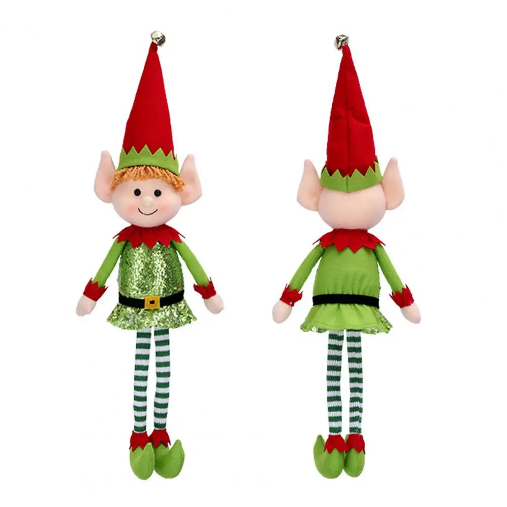 Christmas Elf Decoration Christmas Elf Shape Decoration Colorful Long-legged Plush Toy 65cm Christmas Elf Decoration for Party