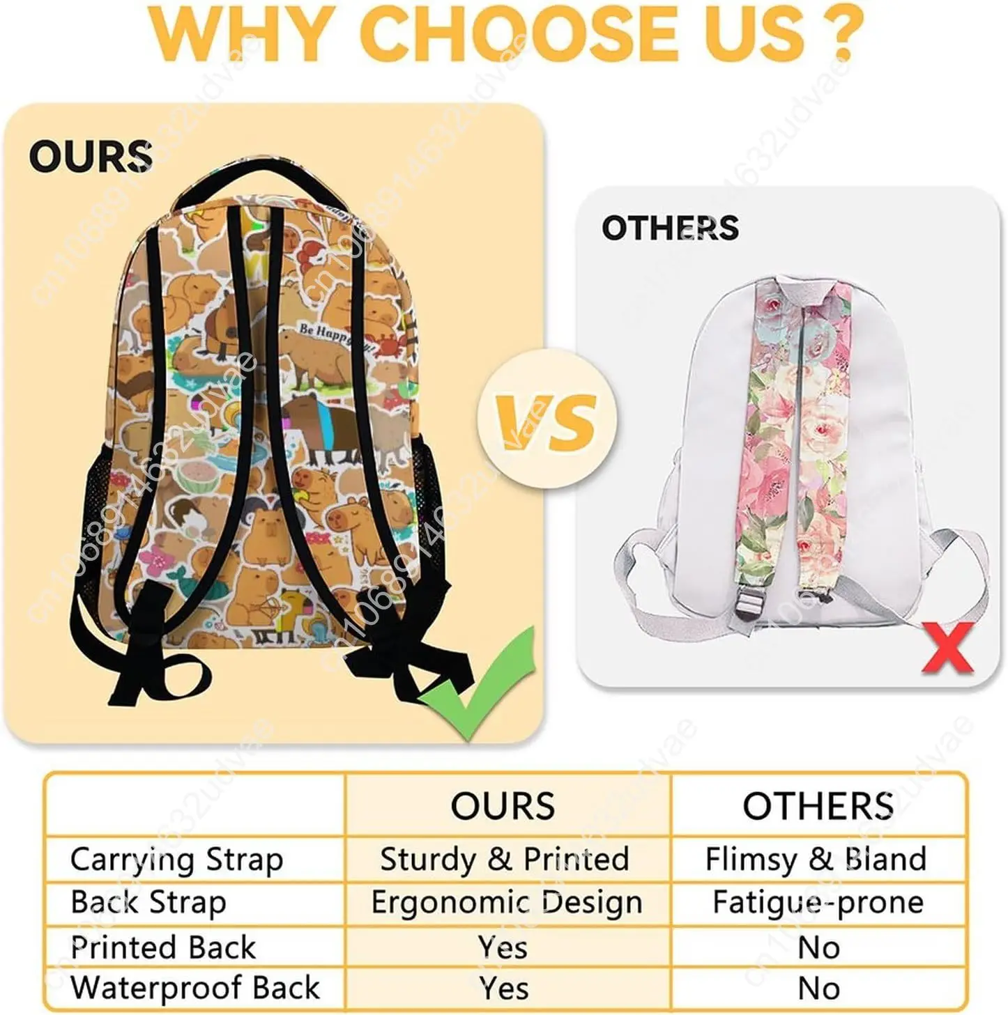 Personalized School Backpack for Kids, 17 Inch Cute Backpacks for Middle School, Yellow Durable Bookbag for Girls, Boys