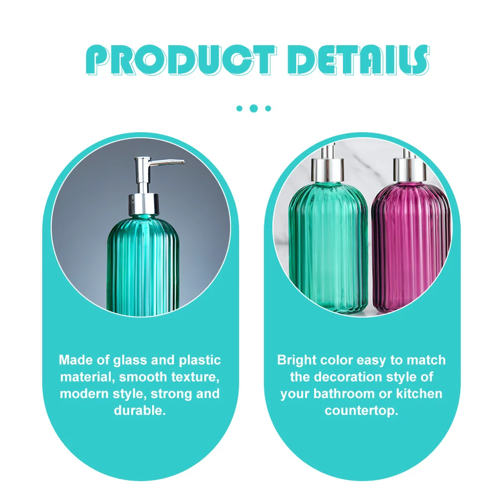 

Дозатор для мыла с помпой, стеклянная бутылка, многоразовый, 440 мл, яркие цвета, для лосьона, шампуня, жидкого мыла, для ванной и кухни
