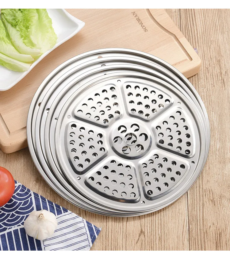 YJQ stainless steel steaming plate household kitchen round steamer water-proof steaming rack