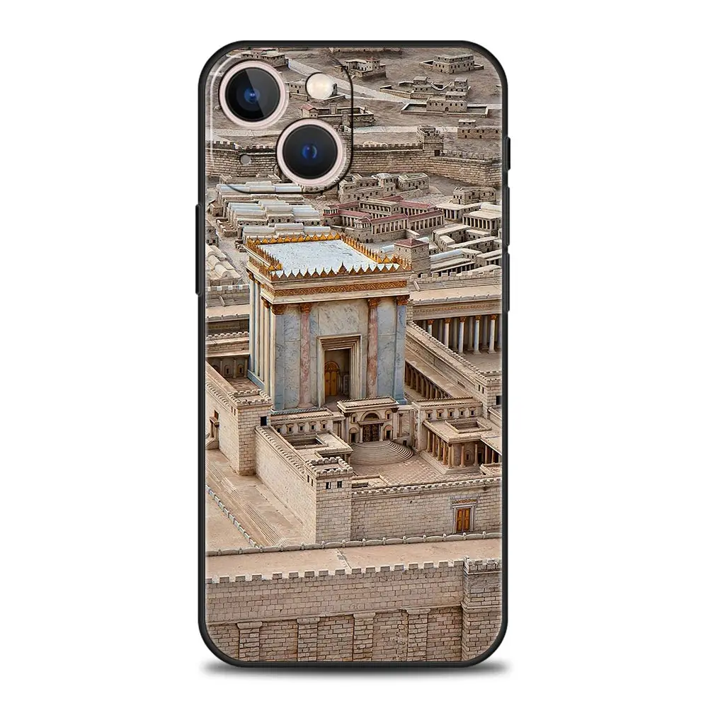 Funda de teléfono con edificio de Jerusalén para iPhone 16 13 15 14 12 11 Pro MAX XR X SE XS 7 8 Plus, funda suave de TPU