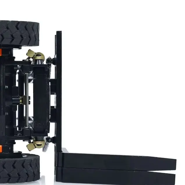 

In Stock 1/14 RC Hydraulic Forklift 40DA3 Wheeled Transfer Painted Finished Car Metal Construction Vehicles Light Sound Model