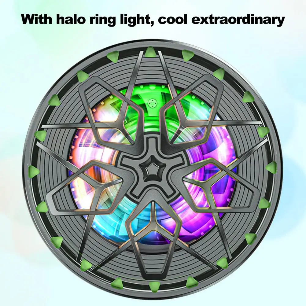 Practical Phone Back Radiator Widely Compatible Mobile Phone Cooler Ring Light Effect Rapid Cool