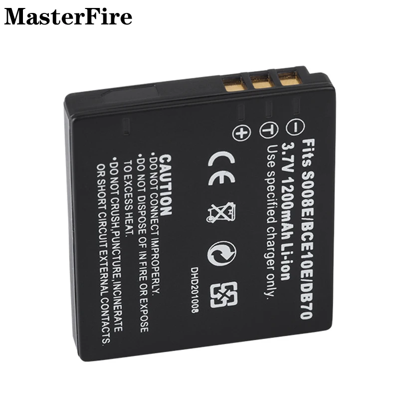 10x 3.7V 1200mah Rechargeable Battery CGA-S008E DMW-BCE10E for Panasonic Lumix DMC-FX36 FX55 FX520 CGA-S008A VW-VBJ10E Batteries