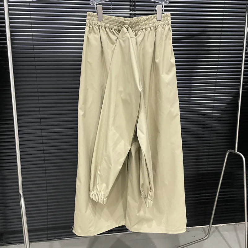 2024 New Waist Design Workwear Pants For Women's Retro Spicy Girl Fashion Straight Leg Wide Leg Pants