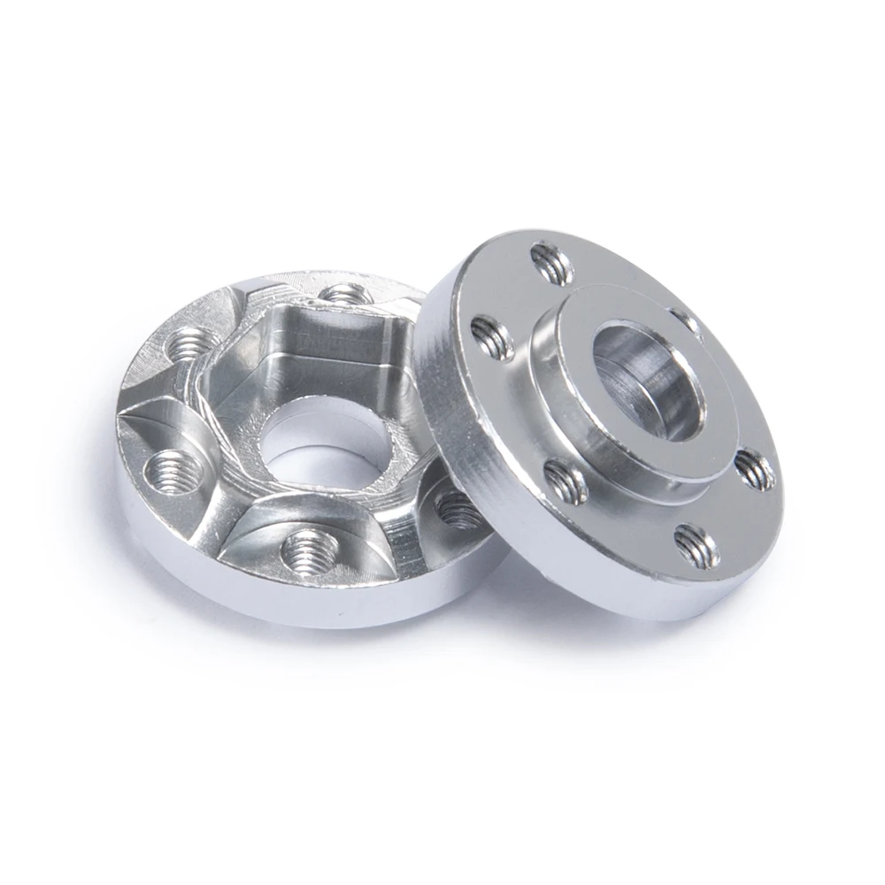 MIBIDAO 2Pcs Aluminum Alloy 12mm Wheel Hex Hub 8mm Thick Extended Adapter For 1/10 Axial SCX10 90046 D90 TRX4 RC Crawler Car