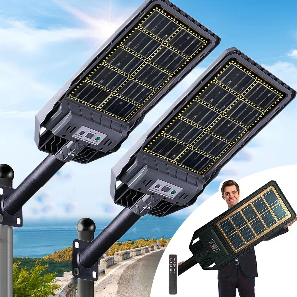 

2PCS LED Super Bright Outdoor Solar Powered Lamp Waterproof Motion Sensor Human Induction Solar Garden Light Yard Garage Lights