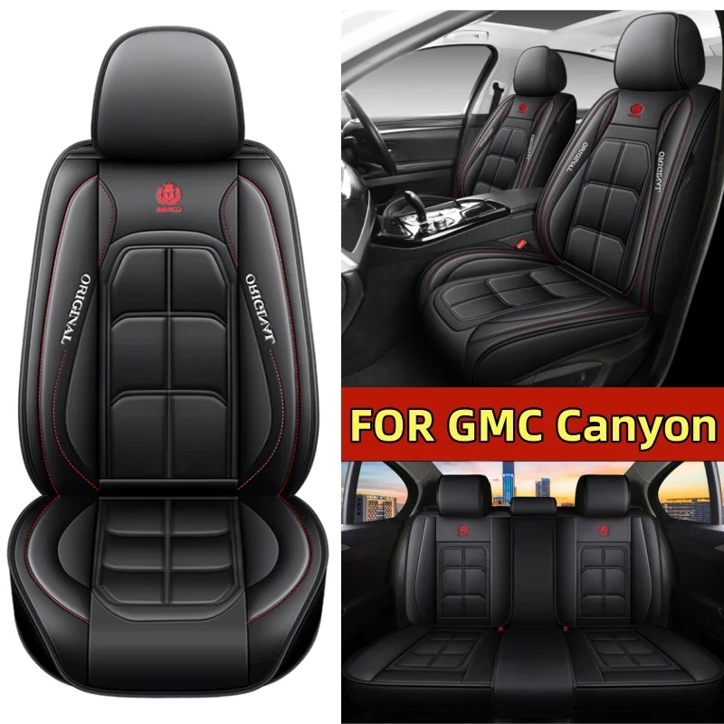 

Car seat cover waterproof and wear-resistant PU leather full leather full set 5 seat full wrap muscle seat cover FOR GMC Canyon