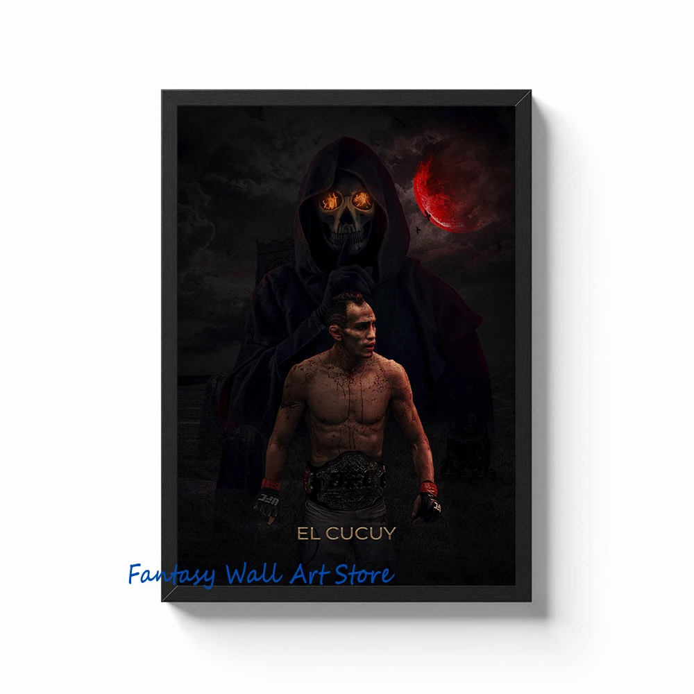 UFC Champions Boxing Fighting Stars Vintage Style Poster MMA Fighter Icon Motivational Wall Art Canvas Painting Home Room Decor