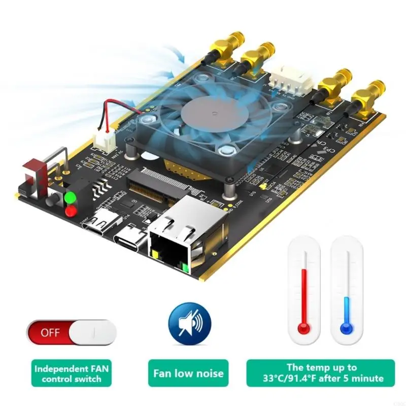 C90C NGFF M.2 RM520N-GL 모듈에서 2.5GBPS 코드 이더넷 RJ45 LAN 어댑터