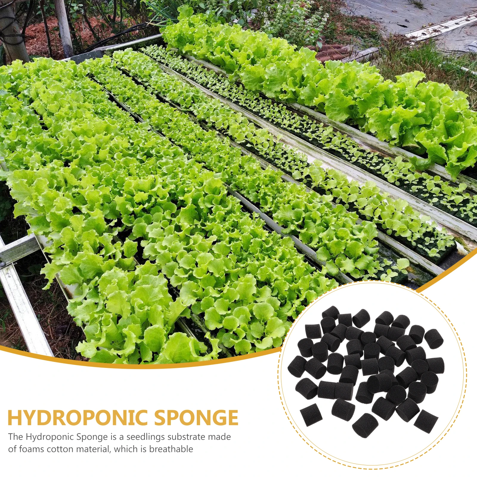 

100pcs Hydroponic Sponge Block For Vegetable Cultivation Planting Sponges Greenhouse Gardening Tool Soilless Seedling Starter