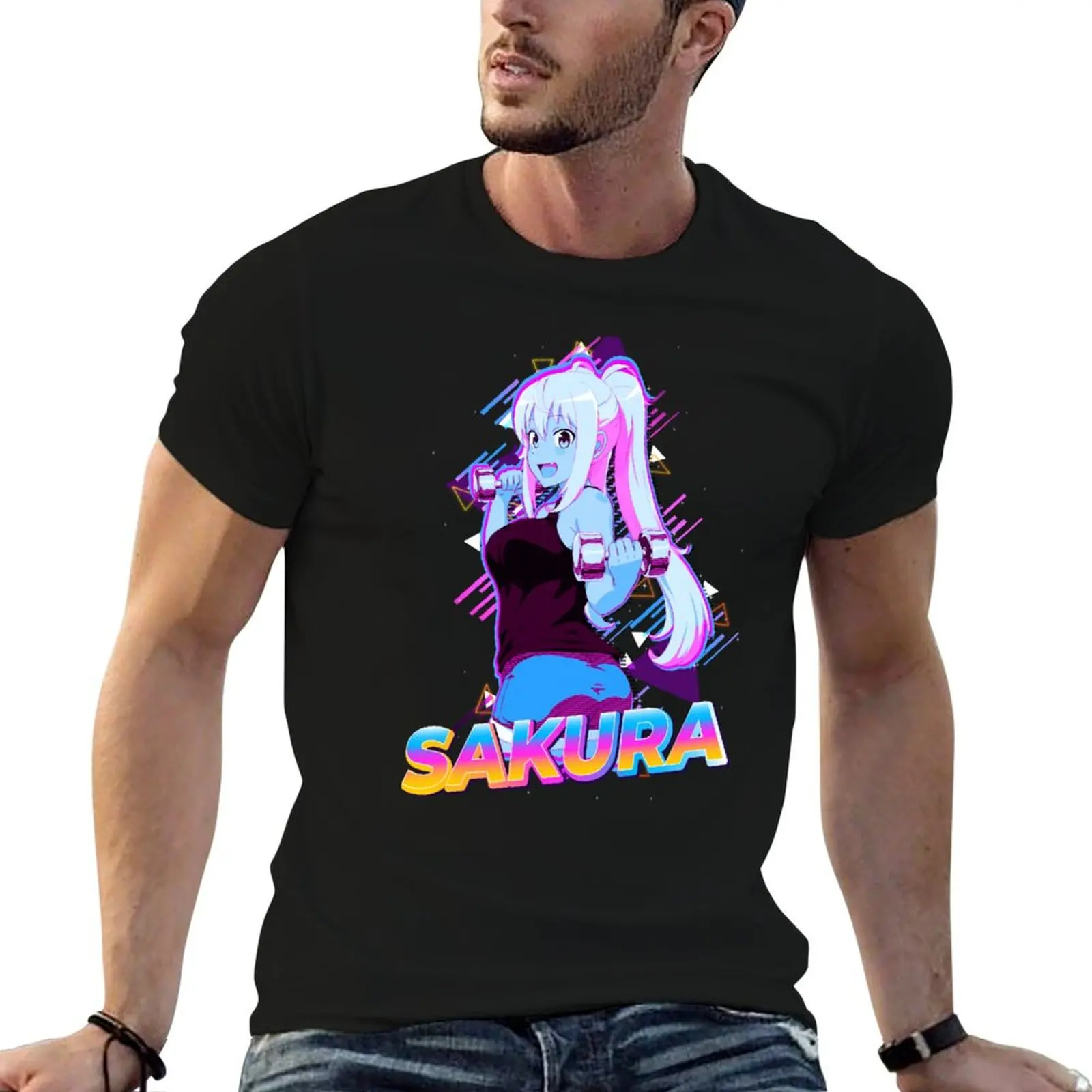 Sakura Hibiki | Dumbbellnan Kilo Moteru? T-Shirt t shirts for man cotton funny t shirts cotton 100% T-Shirt