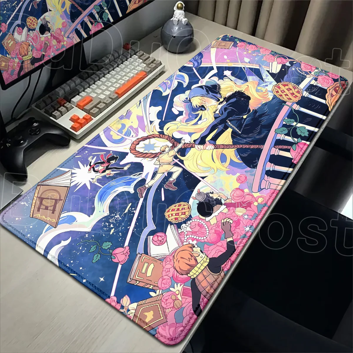 HD Printing Office Desktop Carpet New Wallpaper Delicious in Dungeon Mousepad Large Washable Notebook Anime Keyboard Mat 90x40cm