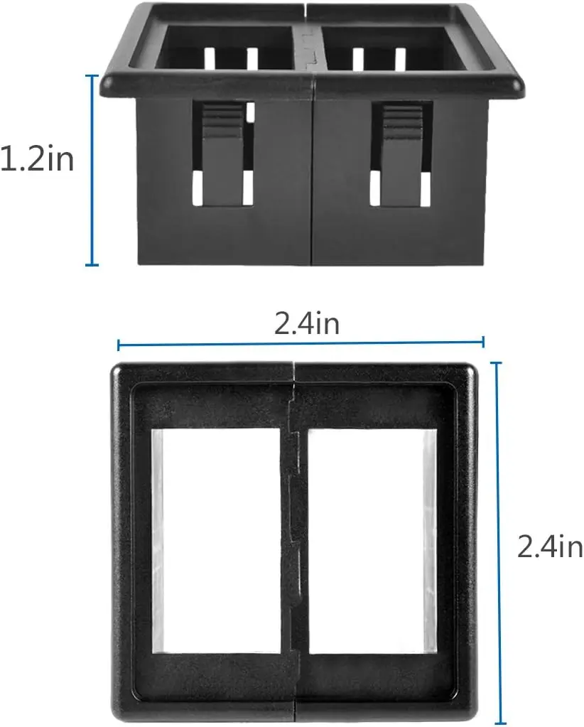 Rocker Switch Housing Holder Flush Mount Panel Car Boat Dashboard Panel DIY Bracket Frame