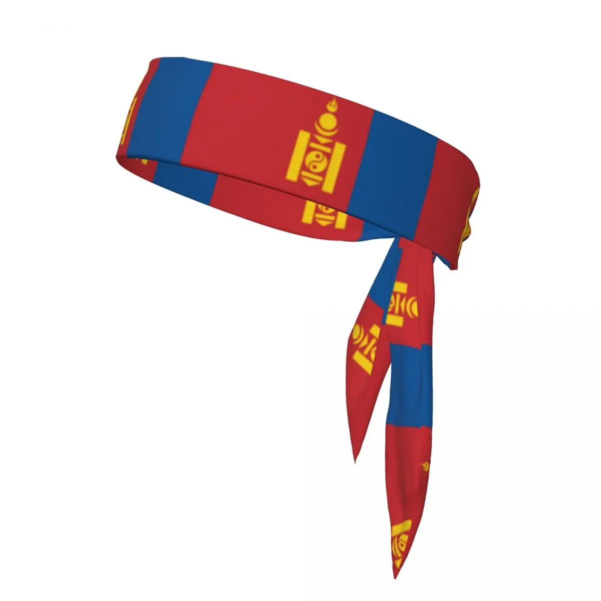 

Tie Headbands Mongolia Flag Sports Head Band Athletic Sweatband Bandana Sweat Wicking