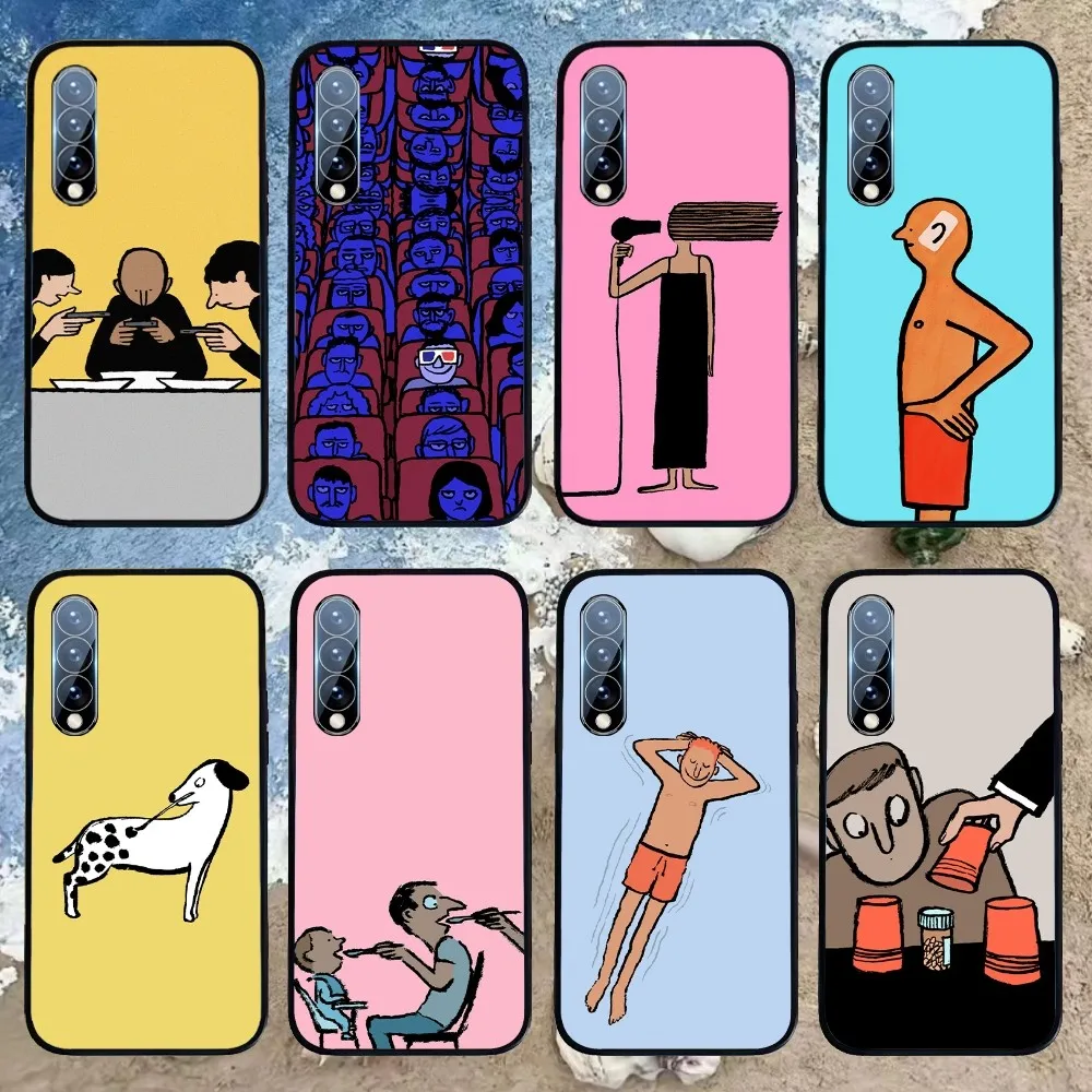 art jean j-jullien  Phone Case For Samsung Galaxy S21 S22 S23 Note S20 Plus Ultra Shell