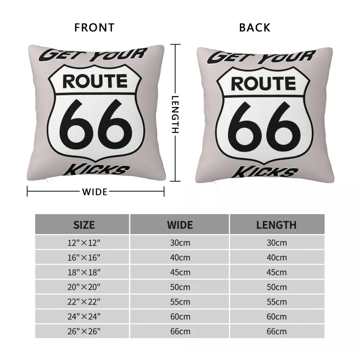 Route 66 Mother Road Pillowcase Polyester Linen Velvet Printed Zip Decorative Pillow Case Sofa Cushion Cover