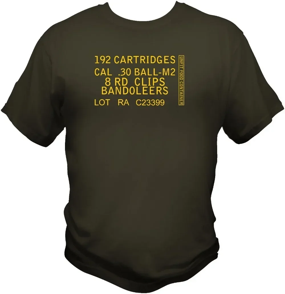 M1 Garand Ammo Can T Shirt Wwii M2 30-06 Sling Cmp Nra 1911 M1 Carbine 2019 Latest O-Neck Sunlight Men Blank T Shirts