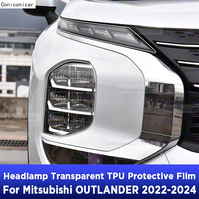 

Car Headlight Protection Transparent Repair Anti-Scratch Protective Film TPU Stickers For Mitsubishi OUTLANDER 2022-2024