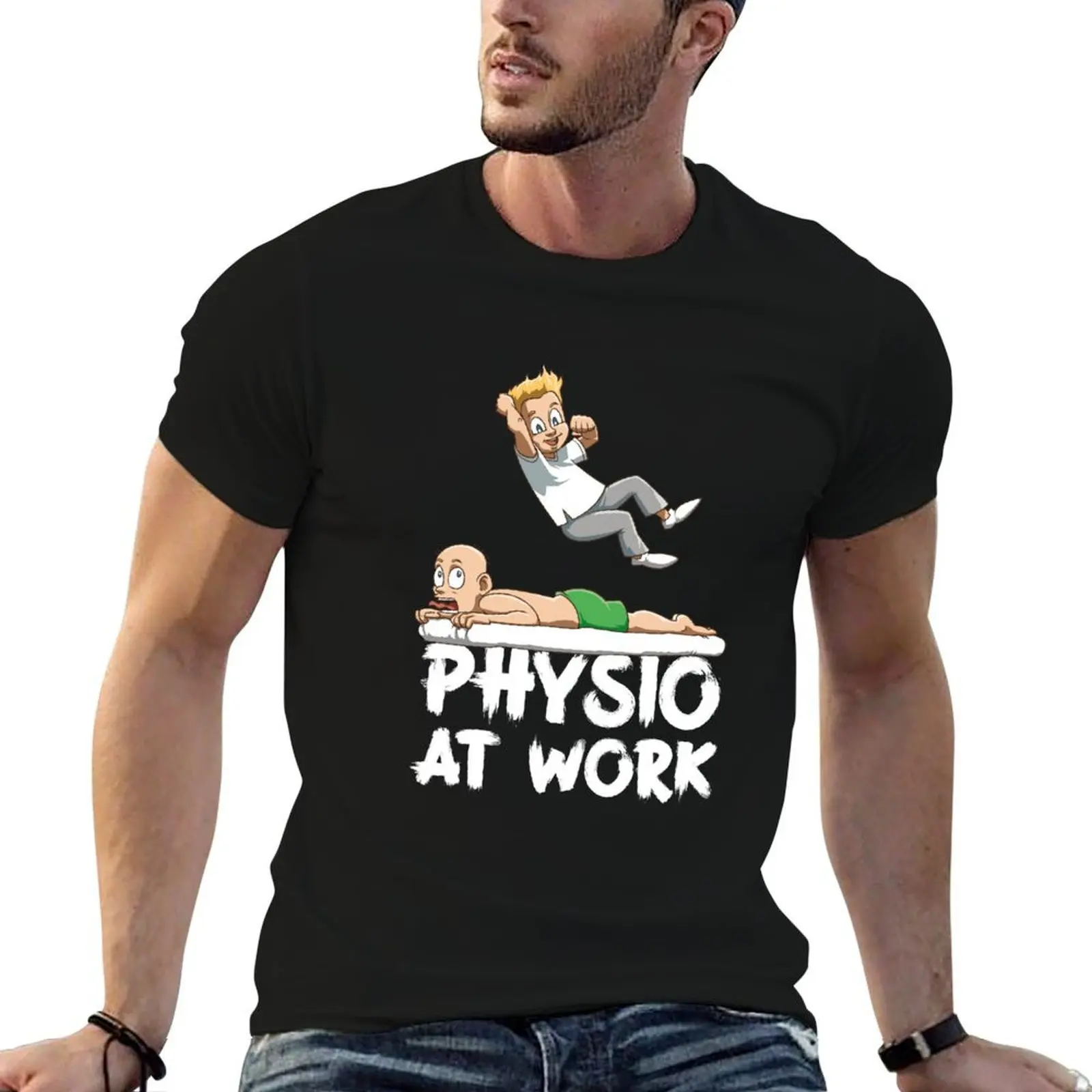 Mann Wrestling Shirts T-Shirt Anime T-Shirt Physio Physiotherapeut t Funktioniert lustig bei
