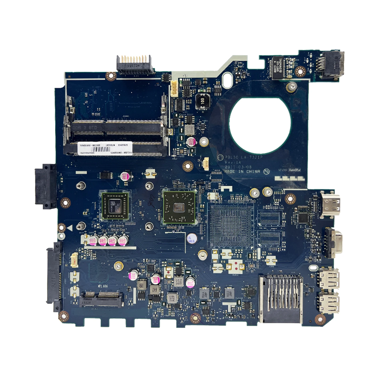 K43U LA-7321P Mainboard UNTUK Asus X43B X43U K43U X43BR K43BR PBL50 Laptop Motherboard C50 E450 CPU 100% diuji bekerja