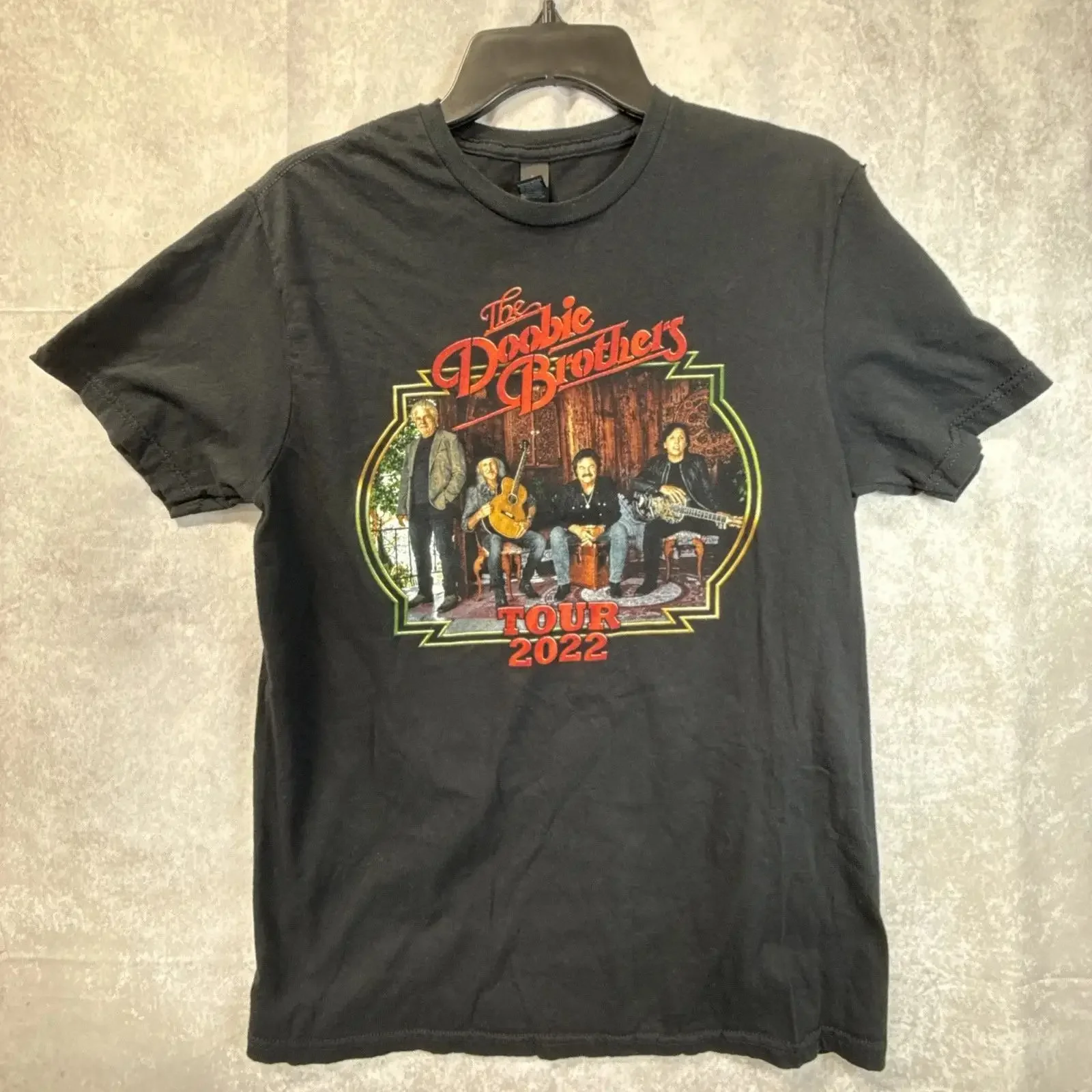 The Doobie Brothers T Shirt Tour 2022 Black Medium Size Excellent Condition vintage Washed Slightly Casual Versatile