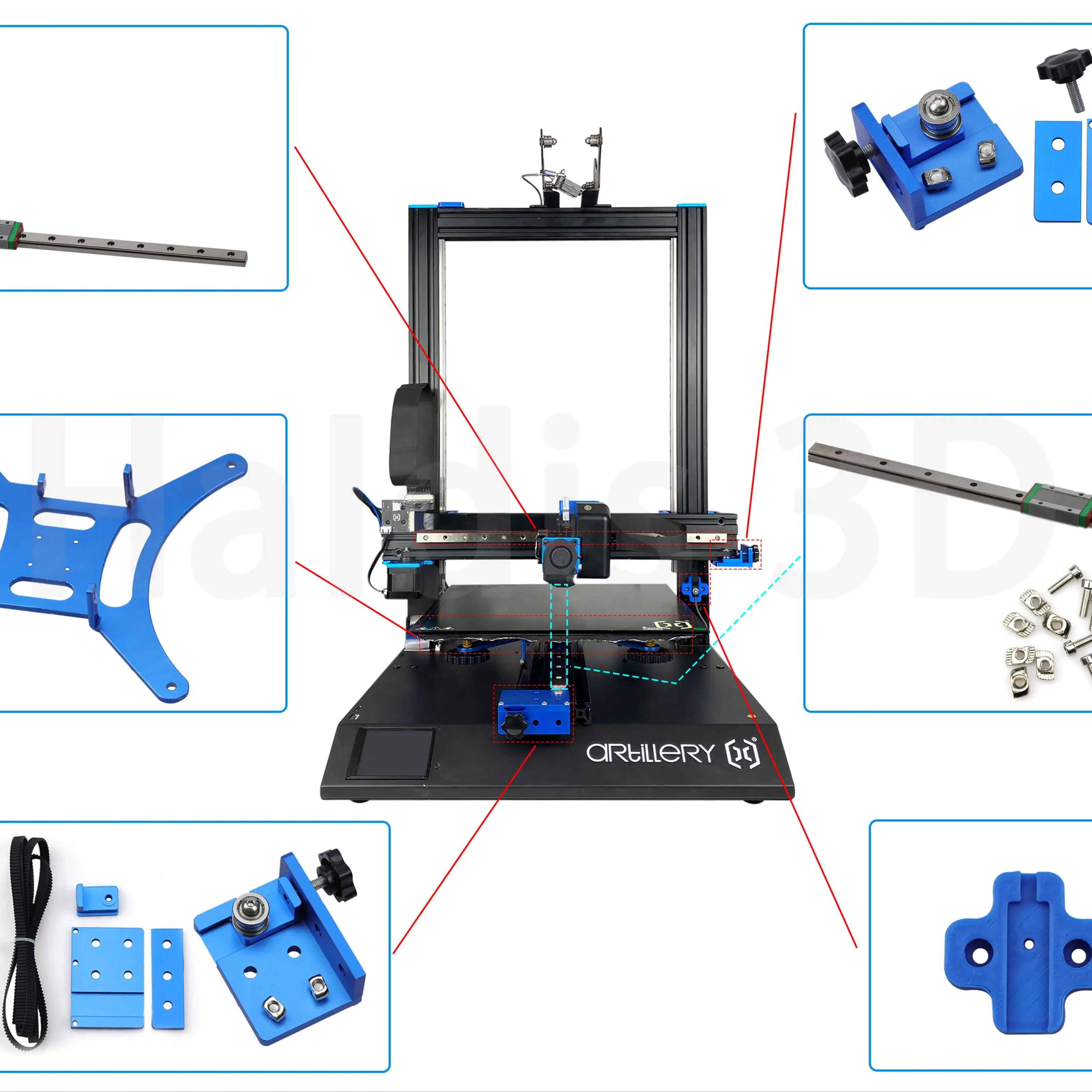 

SW-X1/X2 Sidewinder 3D Printer Upgrade Kit Linear Rail Upgrade Kit