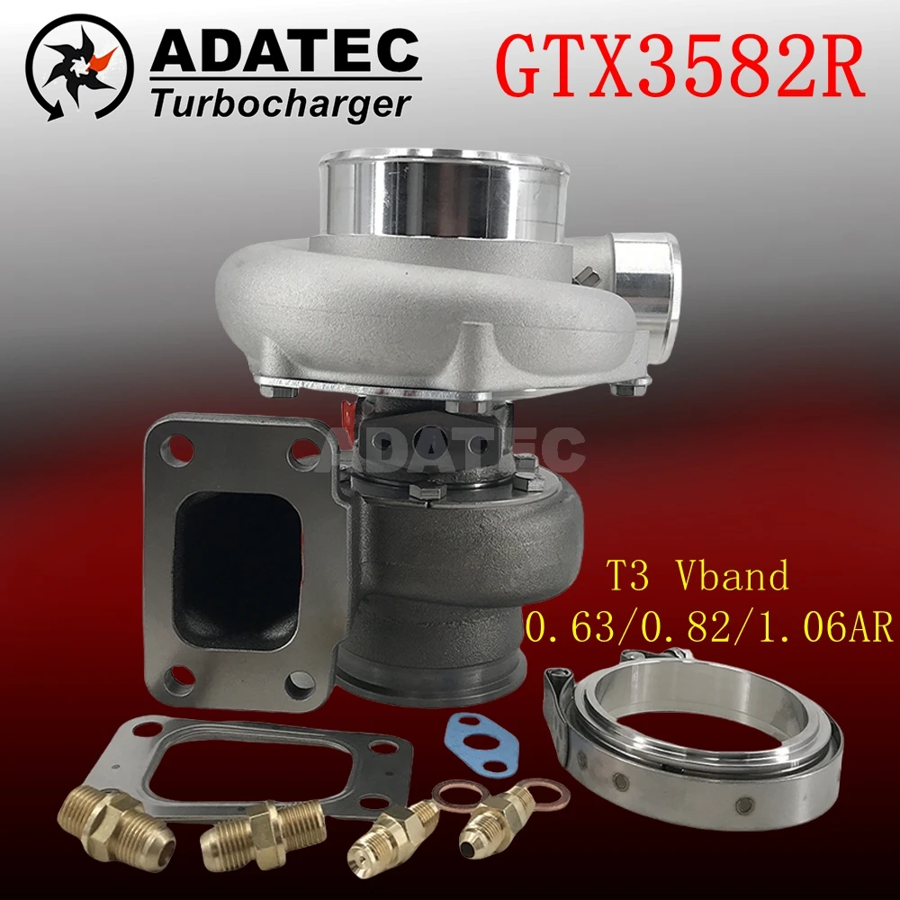 GTX3582R Ceramics Dual Ball Bearing Turbo GTX-Series GEN 2 Performance Turbocharger With 0.63/0.82/1.06 AR Vband Turbine Housing