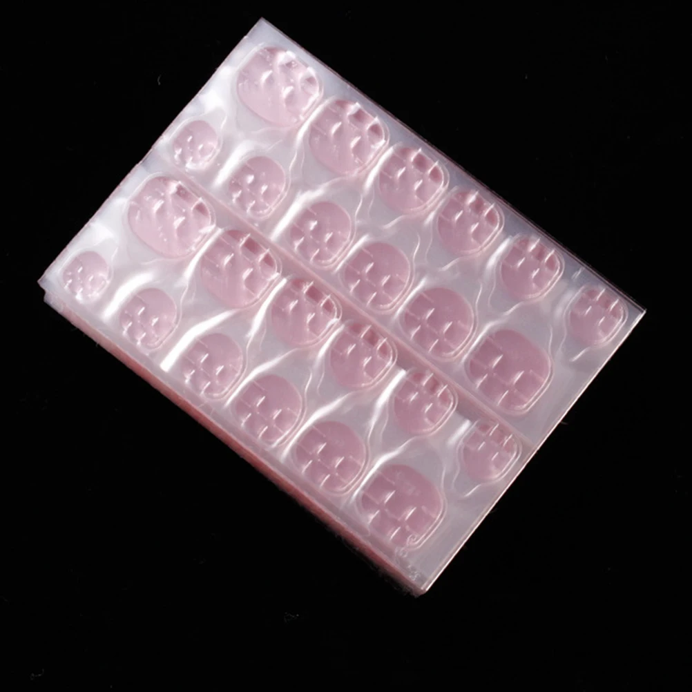 20 Blatt Nagelgelee-Kleber, transparent, rosa, selbstklebende Aufkleber für DIY-Maniküre, Kunst, künstliche Nägel, nicht schneidende Paste, langlebig