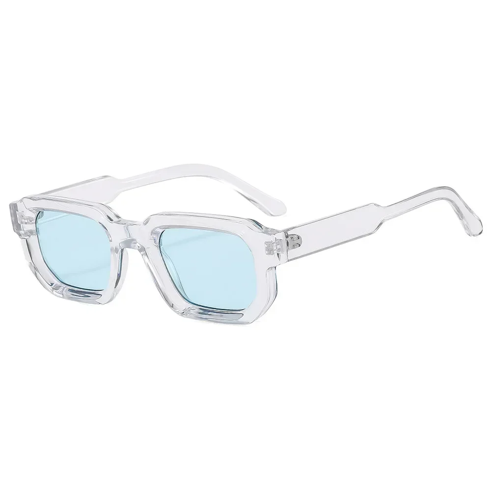 JNPCXI Mode Blau Quadrat Sonnenbrille Für Frauen Männer Retro Luxus Designer Klare Linse Sonnenbrille Shades UV400 Brillen