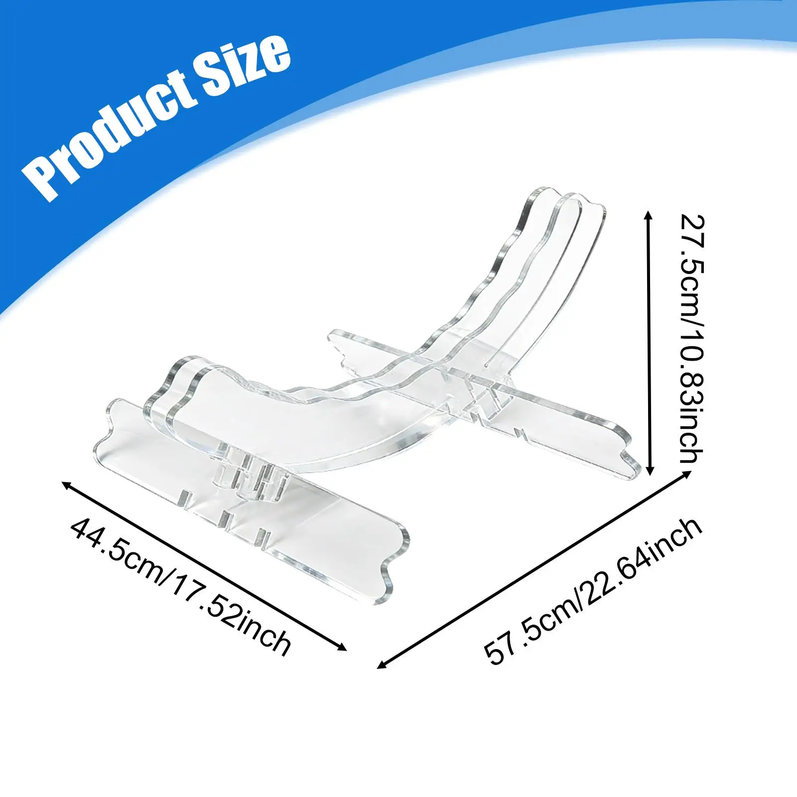 

Adjustable Acrylic Bicycle Display Rack Space Saving Floor Stand for Garage Road Mountain Bikes Holder