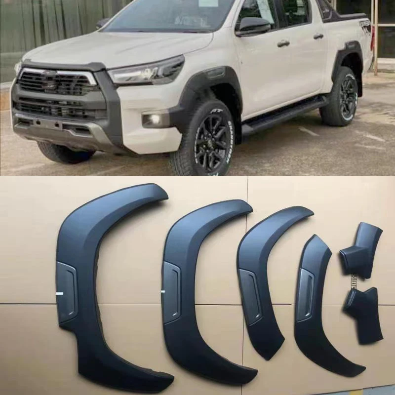 Slim Wheel Arch Mudguards For Toyota Hilux Rocco 2023  2022 2021 Fender Flares For Pickup Trucks Matte Black &  Grey