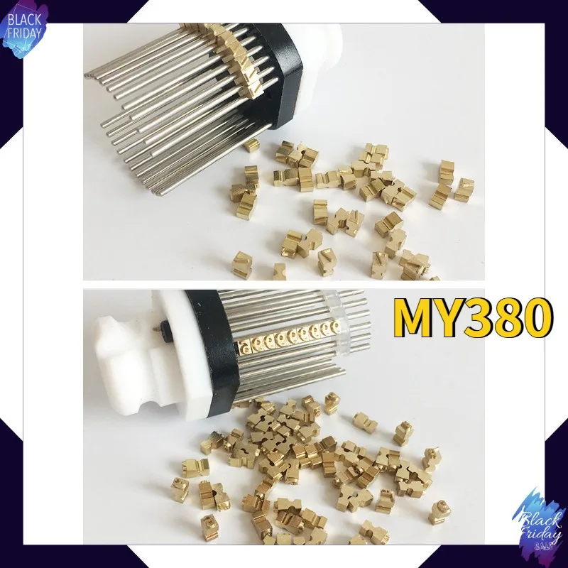 MY380 Alphabet Letter Font of Ribbon Printer Heat Stamping Head Ribbon Expiration Code Printing Machine Hot Stamping Spare Part