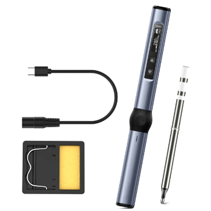 

1 Piece HS-01 Smart Electric Soldering Iron PD 65W Adjustable Constant Temperature Fast Heat Soldering Iron Station (A)