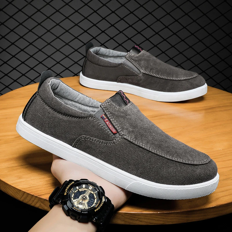 New Canvas Shoes Men Summer Classic Loafers Men Casual Shoes Breathable Walking Flat Men Shoes Zapatos Sneakers Plus Size 46