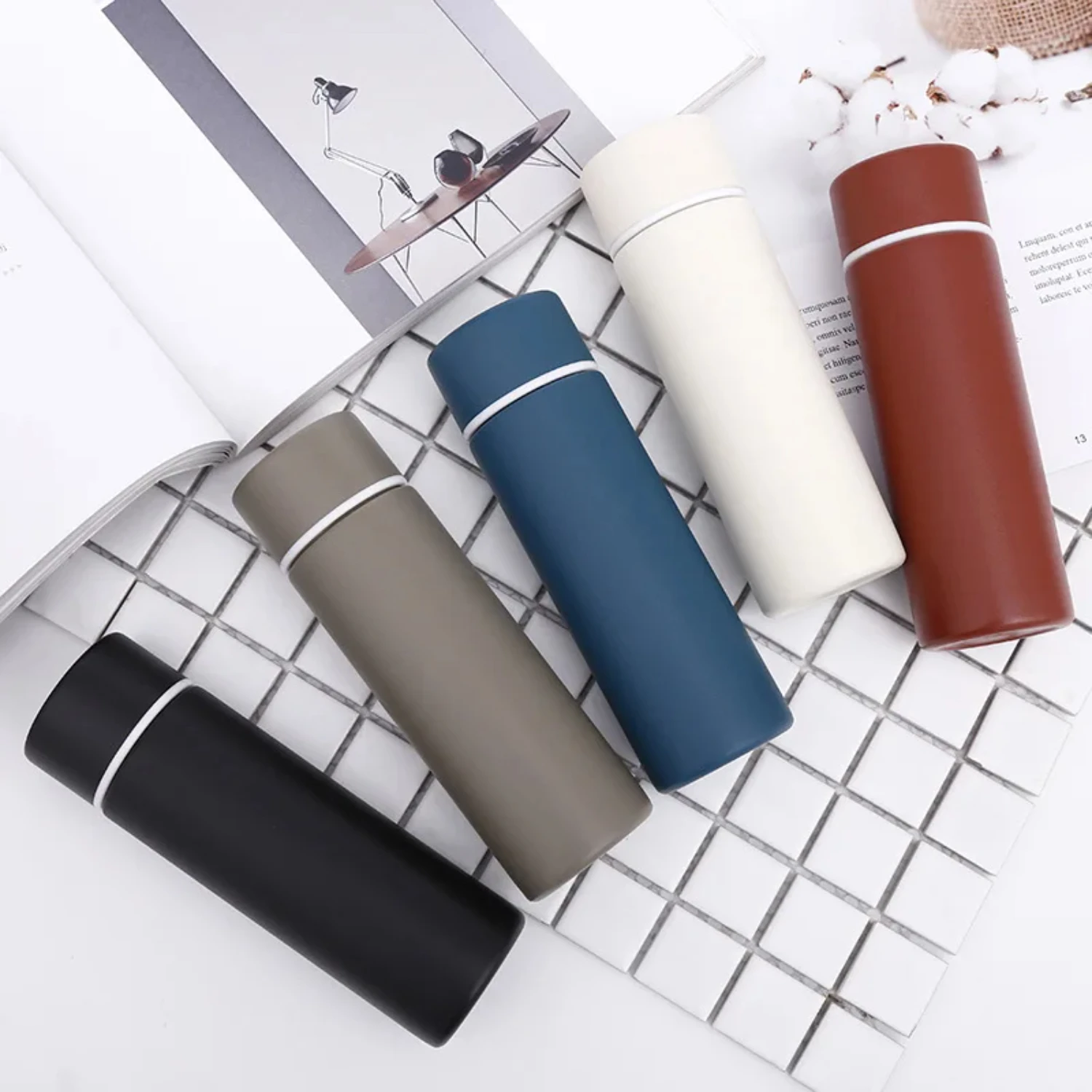 

150ML 304 Stainless Steel Vacuum Insulated Bottle Gift Set Office Business Style Coffee Mug Thermos Bottle Portable Flask Carafe