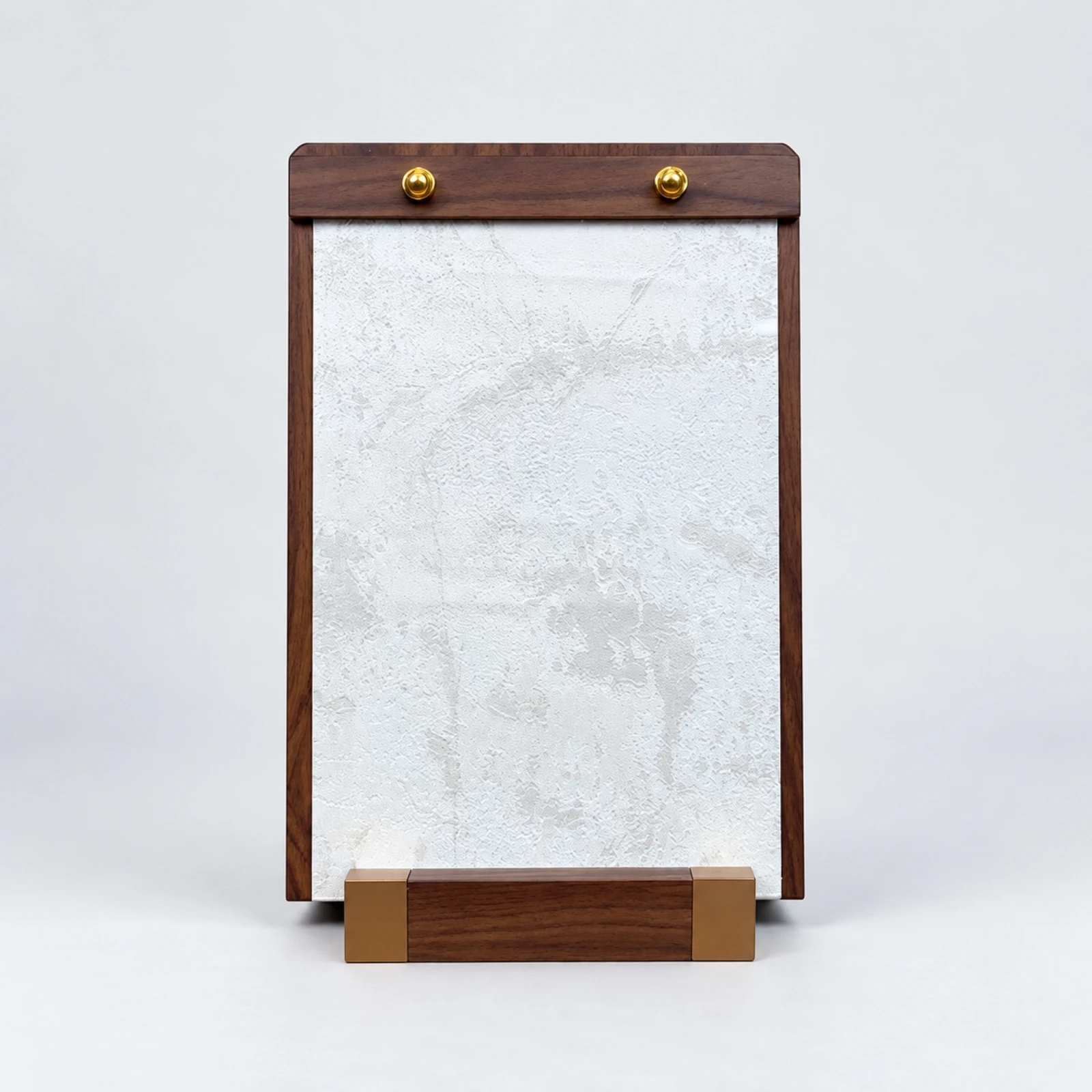 Nail Art Display Board with Wood-Grain Frame Compact A5 Nail Art Display Board Stable Space-Saving for Salon Owners