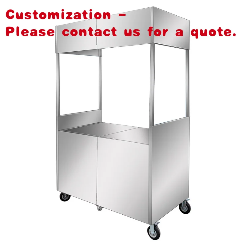 custom.Commercial Stainless Steel Multifunctional Snack Vending Stall Cart Foldable and Removable Night Markets-New Conditio